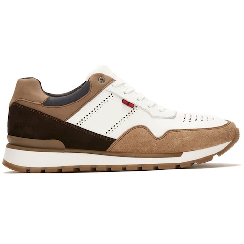 Tenis en Piel Blanco Andrea para Hombre