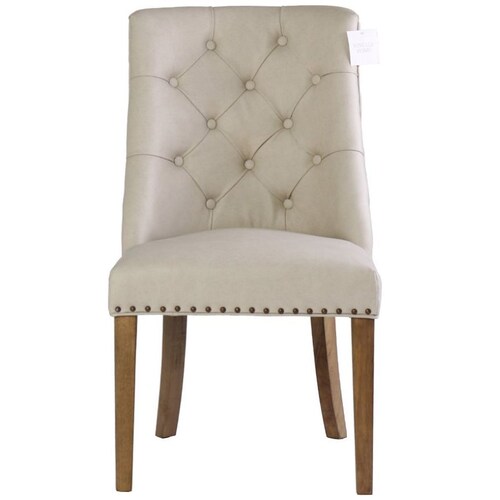 Silla Cory Tufted Faux Leather Vintage Home