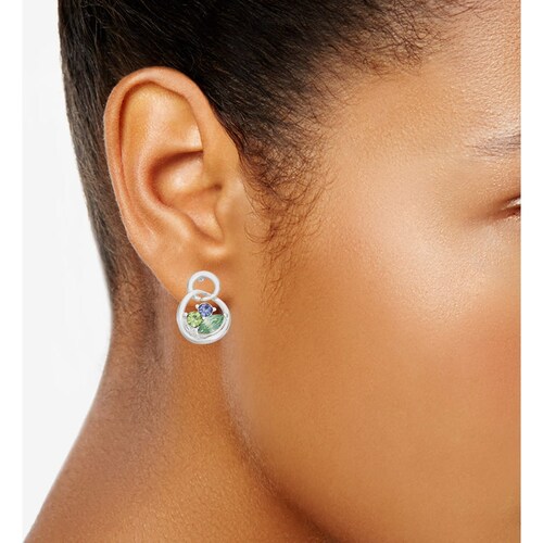 Aretes Marca Napier Color Plata Acabado Pulido