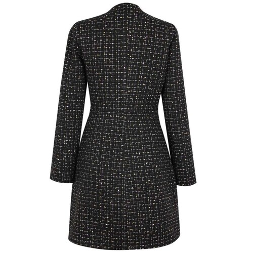 Abrigo para Mujer Manga Larga Cuello Redondo Diseño: Boucle con Zíper Basel