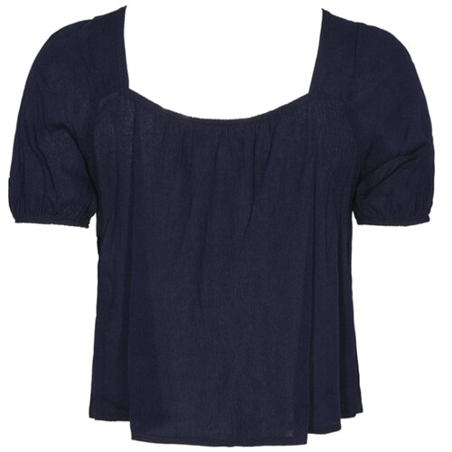 Blusa Manga Globo Corta para Mujer