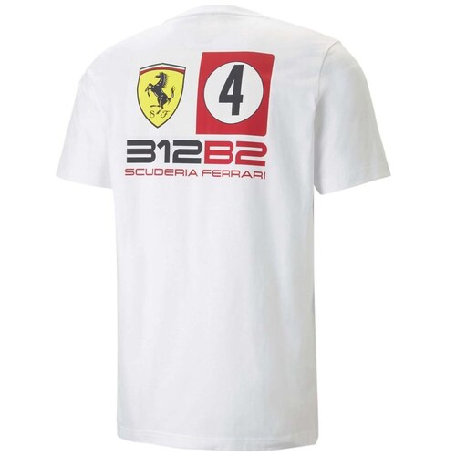Playera Blanca Ferrari Puma Big S 535850 06 para Hombre
