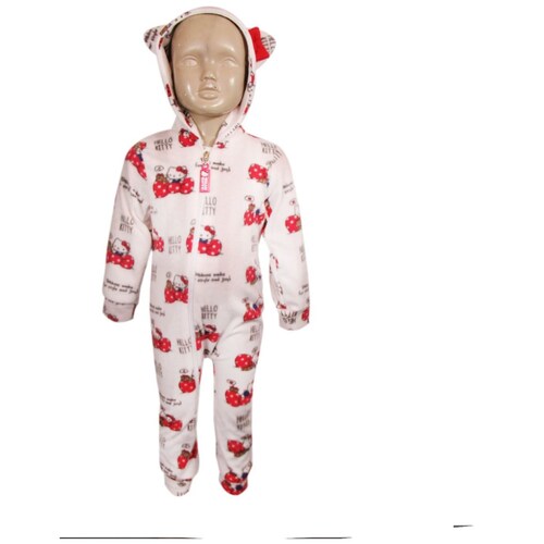 Mameluco Manga Larga con Capucha Hello Kitty para Bebé