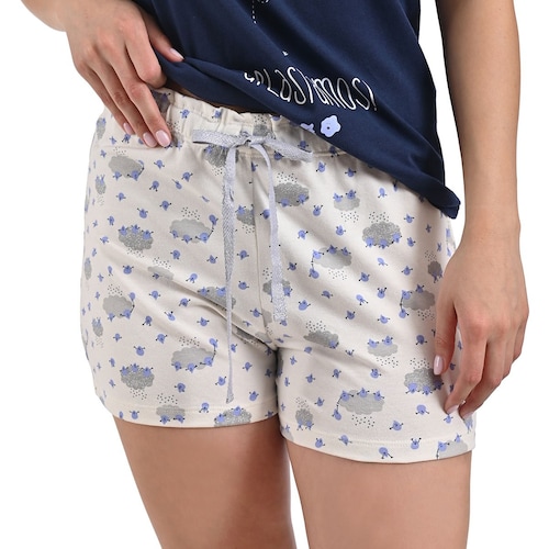 Pijama Top Lluvia Y Short para Mujer