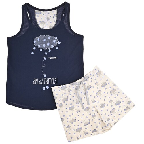 Pijama Top Lluvia Y Short para Mujer
