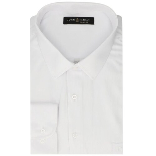 Camisa Manga Larga Semi Liso John Henry