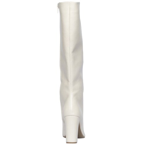 Bota Puntal Alta con Tacón Blanca Forever 21