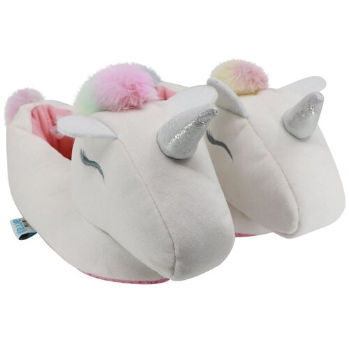 Pantufla Unicornio 3D Ch-G Blanco Arra