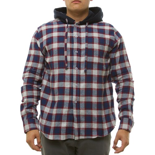 Camisa Casual Manga Larga de Franela para Hombre Swiss Navy