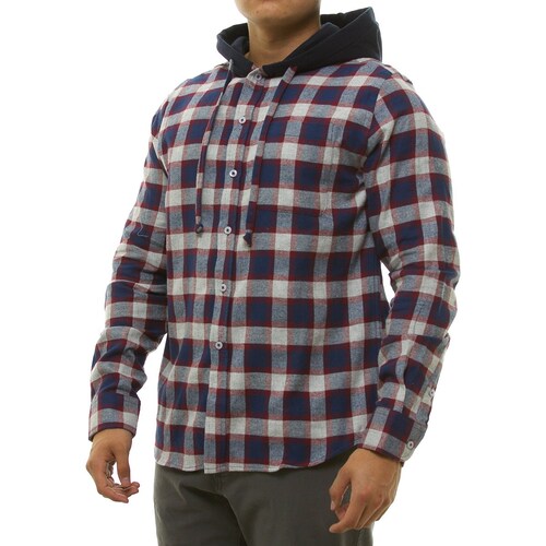 Camisa Casual Manga Larga de Franela para Hombre Swiss Navy