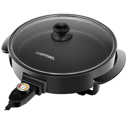 Sartén Negro Redondo 12 Eléctrico Chefman