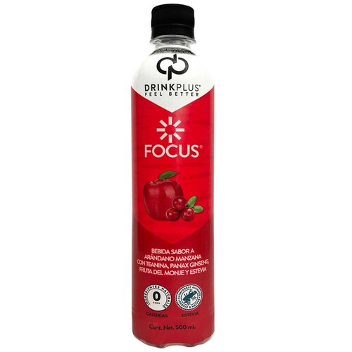  Bebida Drinkplus Focus Sabor Arandano Manzana 500 Ml