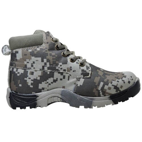 Bota Tipo Hiker Camuflaje 18-21 Gris Blasito