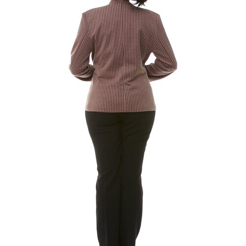 Conjunto de 3 Piezas Saco Combinado Top Liso para Dama Diva