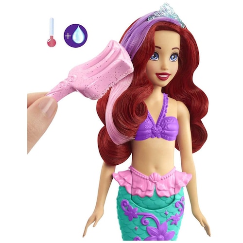 Muñeca Ariel Cabello Cambios Sorpresa Disney Princesa