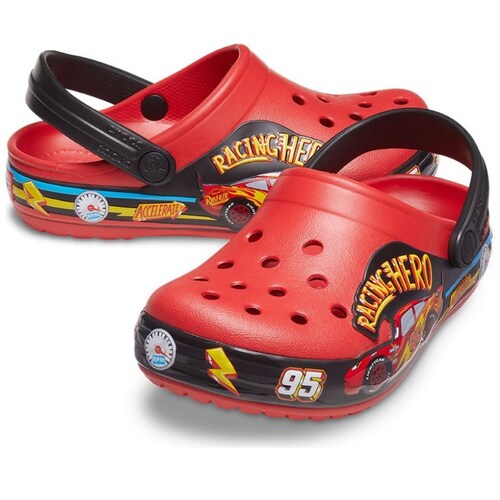 Sueco Fl Cars Lights 13-17 Rojo Crocs para Niño