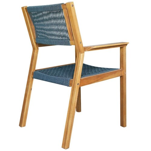Silla de Madera para Exterior Ibiza  Y Cuerda Gris Lottus