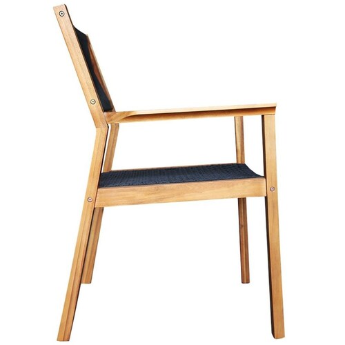 Silla de Madera para Exterior Ibiza  Y Cuerda Gris Lottus