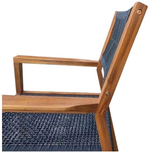 Silla de Madera para Exterior Ibiza  Y Cuerda Gris Lottus