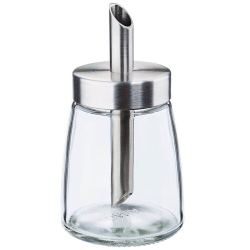 Dispensador de Azúcar Plata de Acero Inoxidable Y Vidrio Cilio