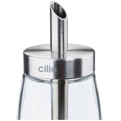 Dispensador de Azúcar Plata de Acero Inoxidable Y Vidrio Cilio