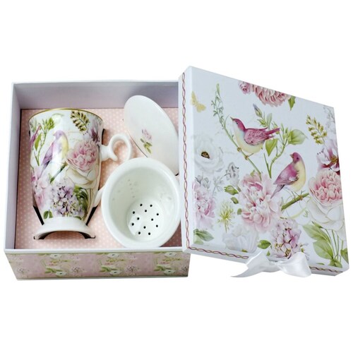 Taza Filtro Té Bird In The Rose Garden Sears