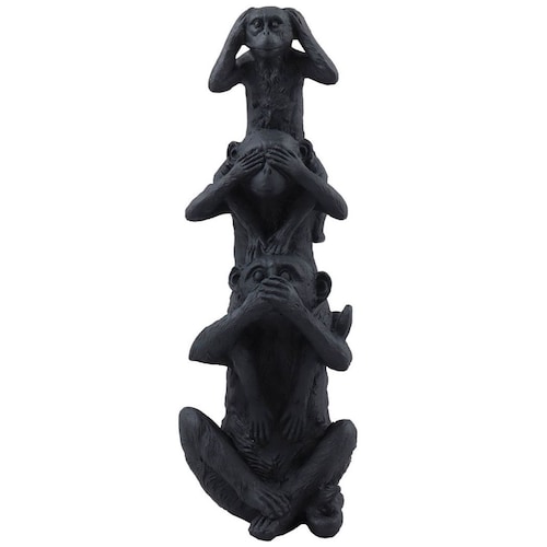 Home Nature Figura Decorativa Monos Apilados 19*10*5 Cm