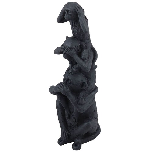 Home Nature Figura Decorativa Monos Apilados 19*10*5 Cm