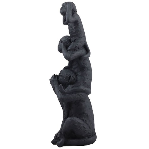 Home Nature Figura Decorativa Monos Apilados 19*10*5 Cm