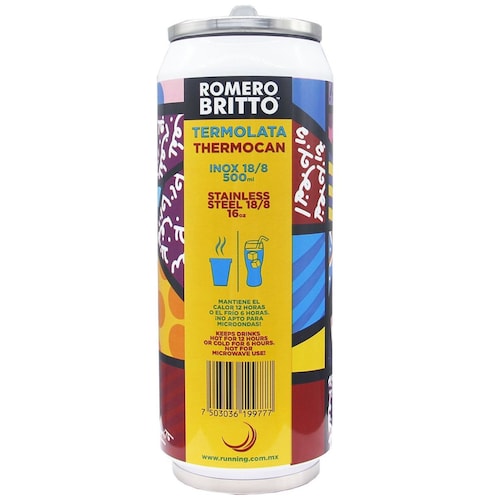 Vaso Térmico Gato 500 Ml Romero Britto