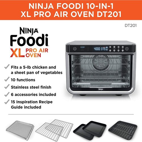 Horno Ninja 10 en 1 Foodi Gros Acero Inoxidable