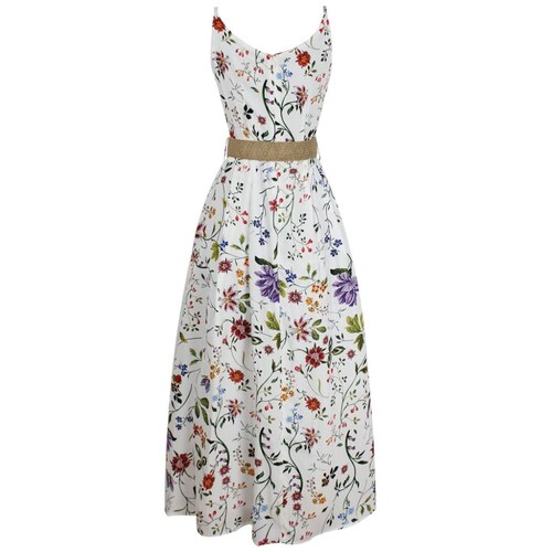 Vestido Basel de Tirantes Cuello V Diseño Estampado Jardín Floral