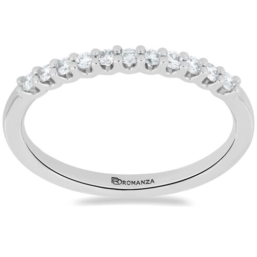 Churumbela Oro Blanco 14K y 0.20 Qts Diamante Romanza