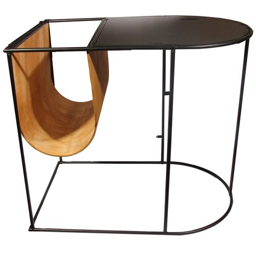 Revistero de Madera con Base de Metal 66*42*55 Cm