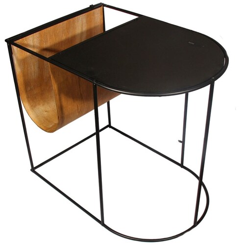 Revistero de Madera con Base de Metal 66*42*55 Cm