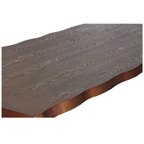 Home Nature Mesa Bonanza de Madera con Partas de Metal Color Negro 180*90*76 Cm