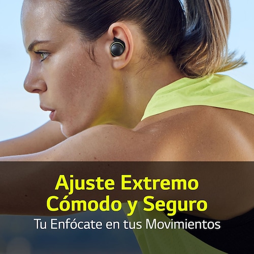 Audífonos LG Tone Free Fit Tf7 Inalámbricos Deportivos Resistentes al Agua Ip67, Anc Negro