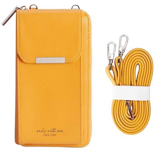 Wallet Bag Forward Tipo Piel Amarilla