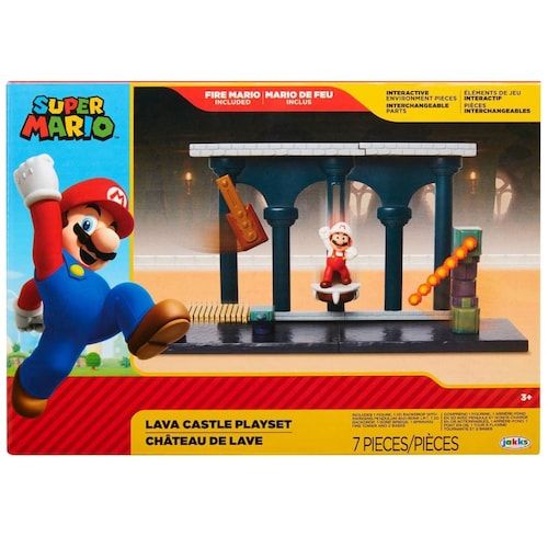 Super Mario Nintendo Juego de Figuras Lava Castle