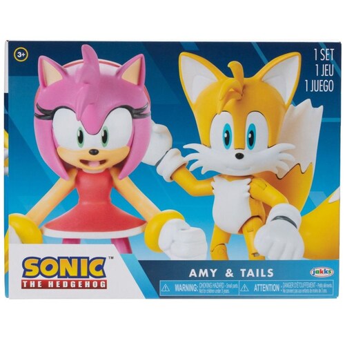 Tails& Amy 2Pk Modern Juego de Figuras 4"