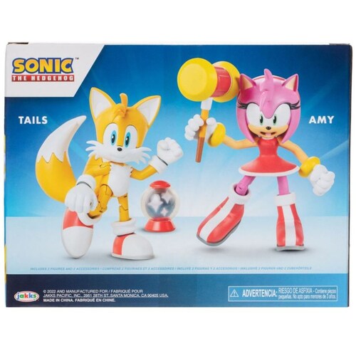 Tails& Amy 2Pk Modern Juego de Figuras 4"