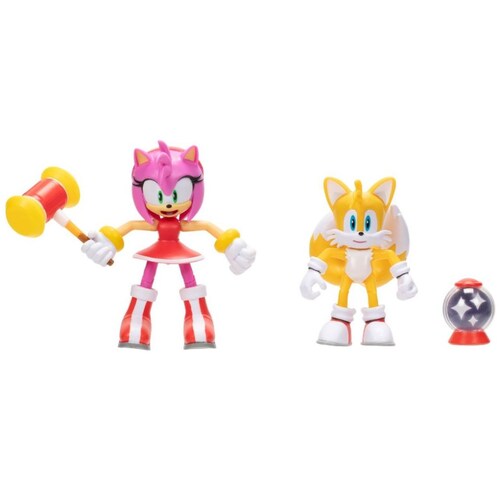 Tails& Amy 2Pk Modern Juego de Figuras 4"