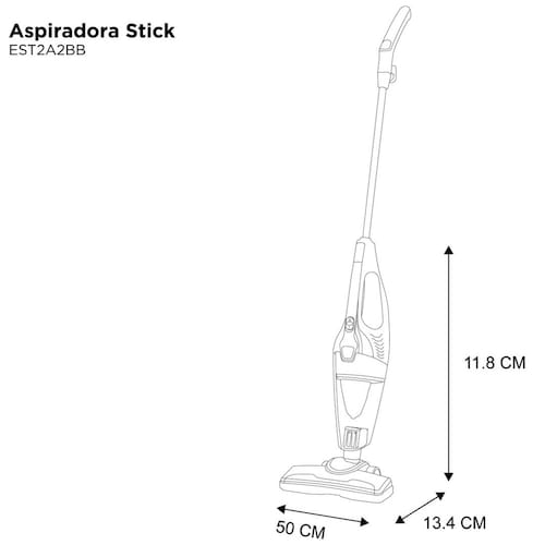Aspiradora Vertical Stick con Cable .65 L Negro con Azul