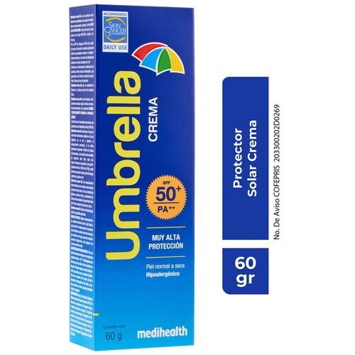 Umbrella Crema Solar Spf50+ 60G