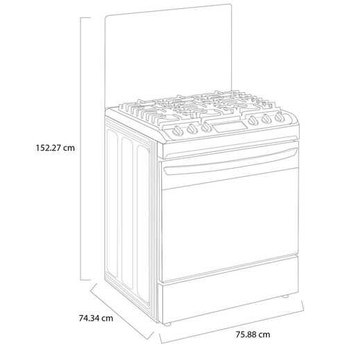 Estufa Inoxidable Triple Flama Ultraheat Lgthinq Wifi Lrgl5845S