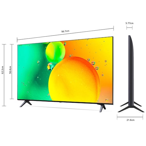 Pantalla LG 43 Nanocell Tv 4K Smart Tv con Thinq Ai 43Nano75Sqa
