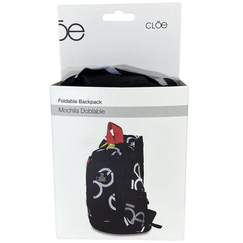 Mochila Tipo Back Pack Plegable Negro Cloe