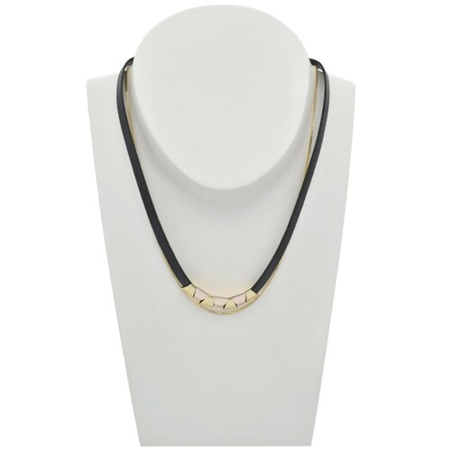 Collar Negro con Dorado