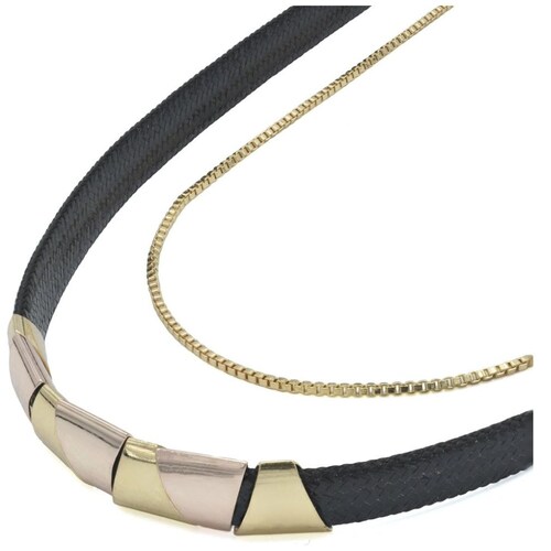 Collar Negro con Dorado