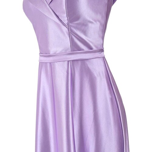 Vestido Largo 5075 Pink Gallery con Solapa